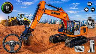 Heavy Snow Construction Challenge | Extreme Excavator Missions | Winter Driving Android Game screenshot 5