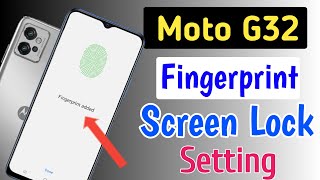 moto g32 fingerprint sensor setting/moto g32 fingerprint screen lock kaise set karen