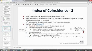 Explanation of Index of Coincidence