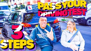 3 easy steps to PASS your driving test