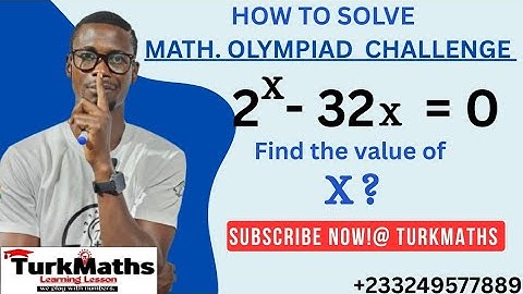 " Level Up Your Math Skills: Solving Olympiad Math Exponential Equation 2^x - 32x = 0, like a Pro.