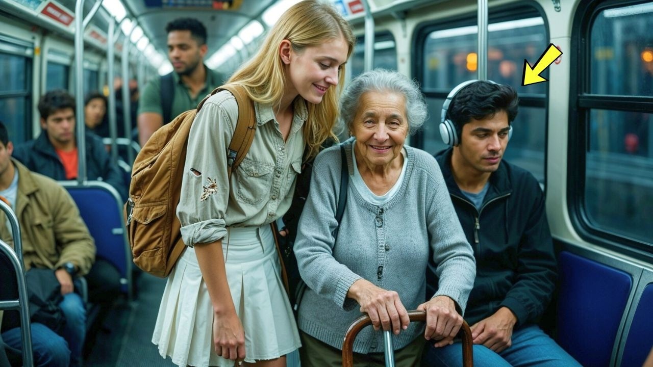 A Struggling Student Gave Up Her Seat for an Old Lady—Unaware Her Grandson Was a Millionaire…