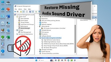 How to Restore Missing or Accidentally Deleted Audio Sound Driver in Windows