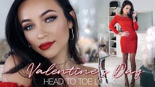 VALENTINE'S DAY LOOK : HEAD TO TOE [MAKEUP, HAIR, + OUTFIT] | Stephanie Ledda