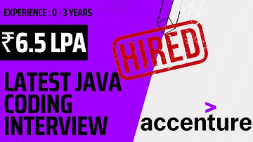 Latest Accenture Java - 8 Coding Interview Questions , CTC : 6.5 LPA