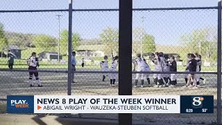 News 8 Play of the Week Winner: Abigail Wright – Wauzeka-Steuben Softball