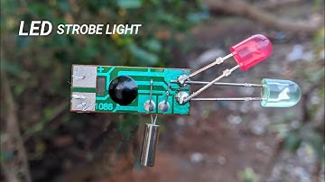 How to make a police strobe light using old clock machine | LED strobe light