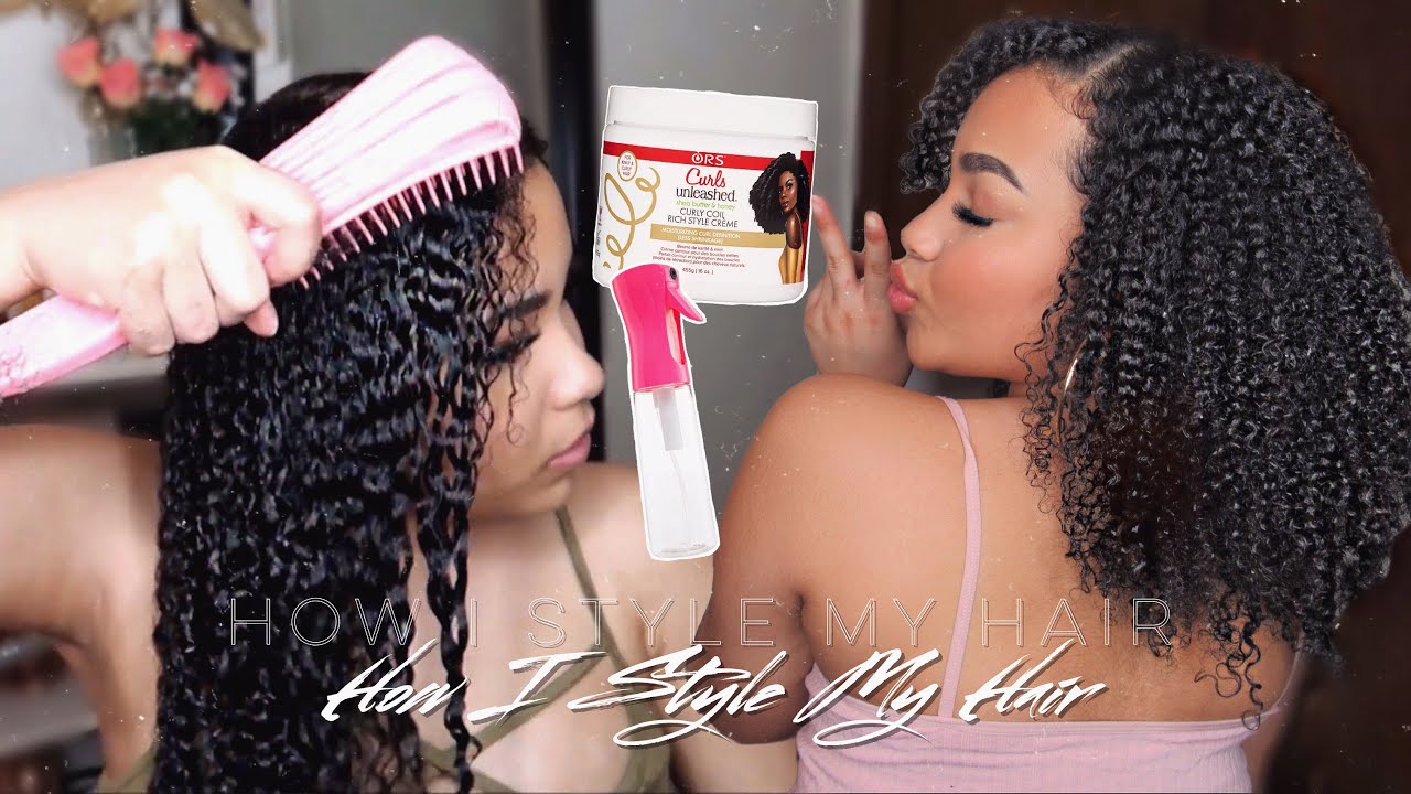 HOW I STYLE MY HAIR | CURLY HAIR ROUTINE | ORS CURLS UNLEASHED CREME