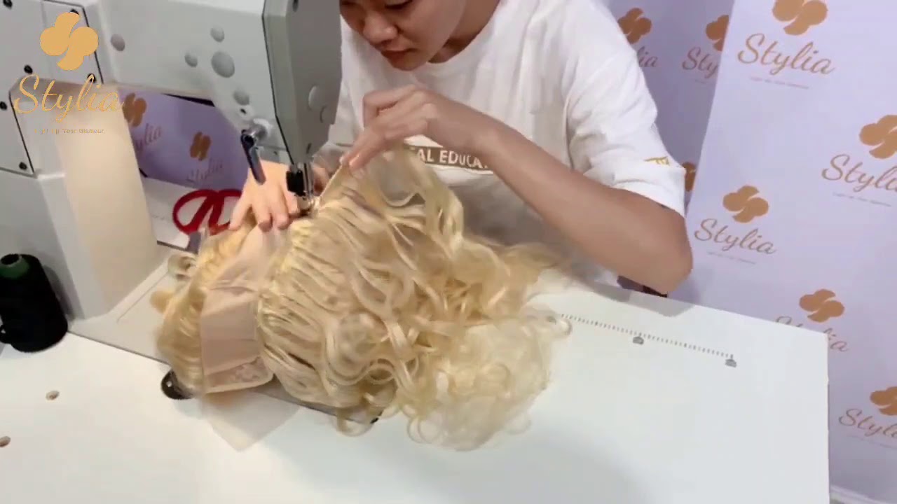 How to make the wigs by machine( teach you to use bundles with closure