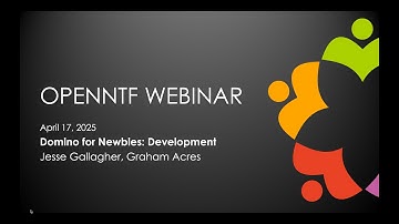 OpenNTF Webinar: Domino for Newbies: Development [April 2025]