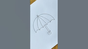 Umbrella Drawing Easy for Kids ☔ | How to Draw an Umbrella Easy for Beginners | #shorts  #drawing