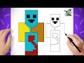How to Draw Doey Minecraft Skin | Poppy Playtime 4 Character Drawing Tutorial