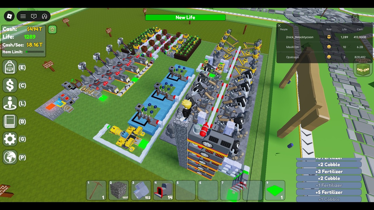 FunzPlayz! - Multi (Farm)! [Life:1289] P1 in Roblox : Block Tycoon ⛏️