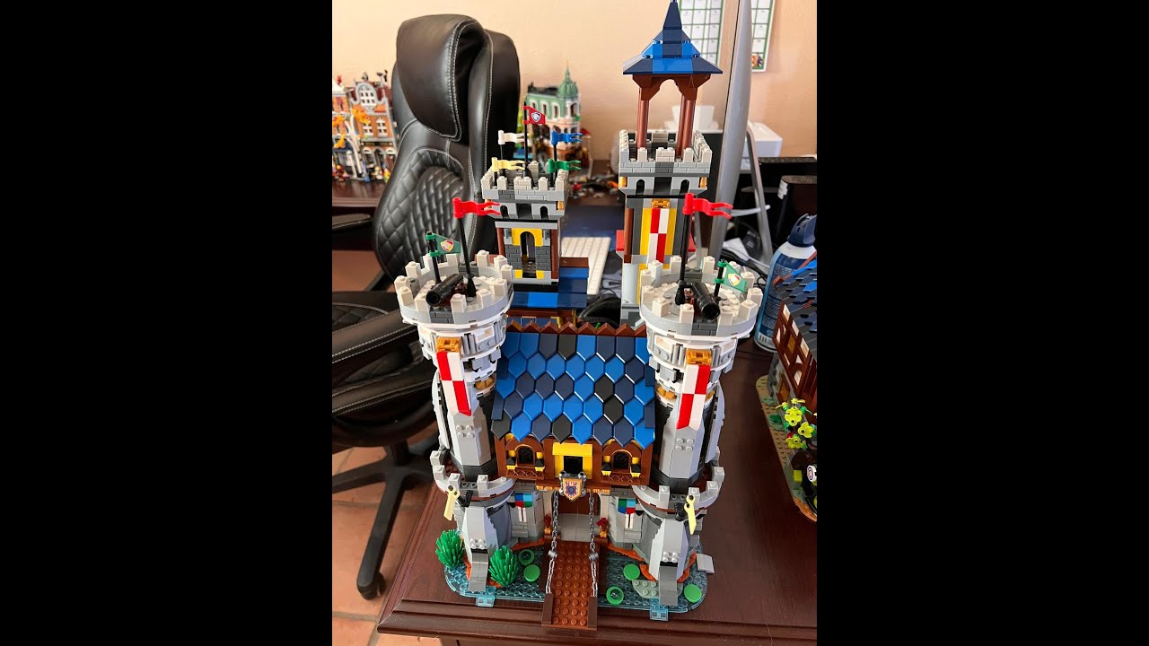 European Medieval Castle MOC Building Block Model Kit with Light