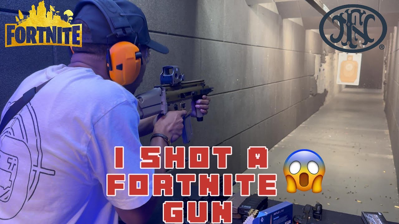 I shot a Fortnite gun in real life 😱 FN Scar - L Mk2 Full-Auto (Xcal indoor gun range vlog)