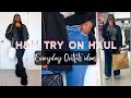 NEW IN H&amp;M TRY ON HAUL | EVERYDAY FALL WINTER OUTFITS