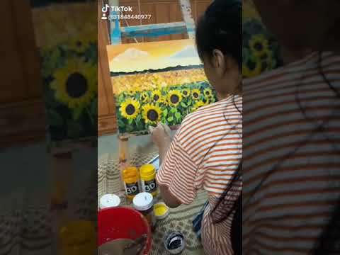 Video vẽ cánh đồng hoa hướng dương - youtube
