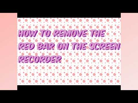 Video: How To Remove The Red Bar