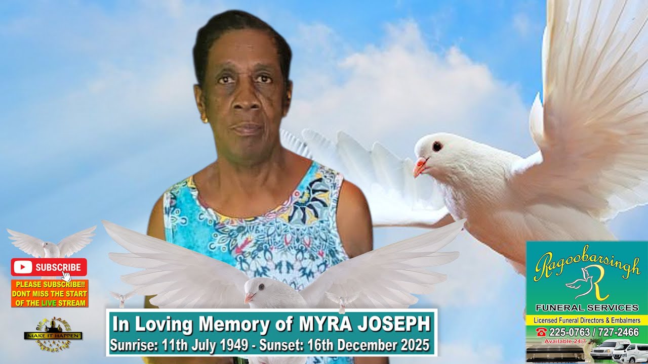 The Funeral Service of MYRA JOSEPH - YouTube