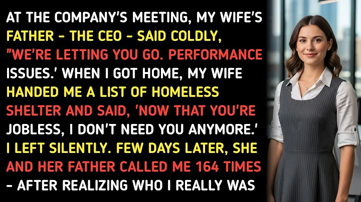 AT THE COMPANY'S MEETING, MY WIFE'S FATHER - THE CEO - SAID COLDLY, "WE'RE LETTING YOU GO