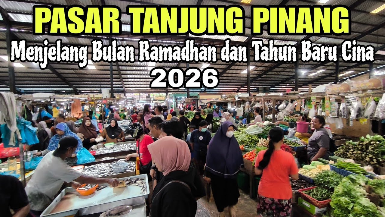 Tour Jalan Kaki❗Kesibukan Pasar Bintan Centre Menjelang Bulan Puasa Dan Tahun baru Cina 2026