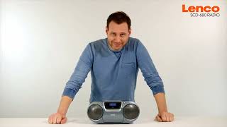 Lenco SCD-680 - DAB Radio Kassettenspieler mit CD, USB und DAB+