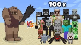 CYCLOPS vs 100x Every Minecraft Mob – Cyclops vs all Mobs in Minecraft 1v100