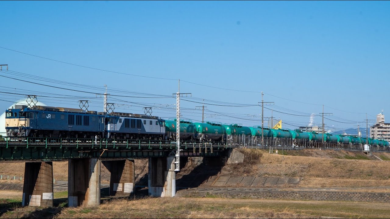 ド迫力の重連】名古屋近郊で中央西線EF64貨物列車を撮る！