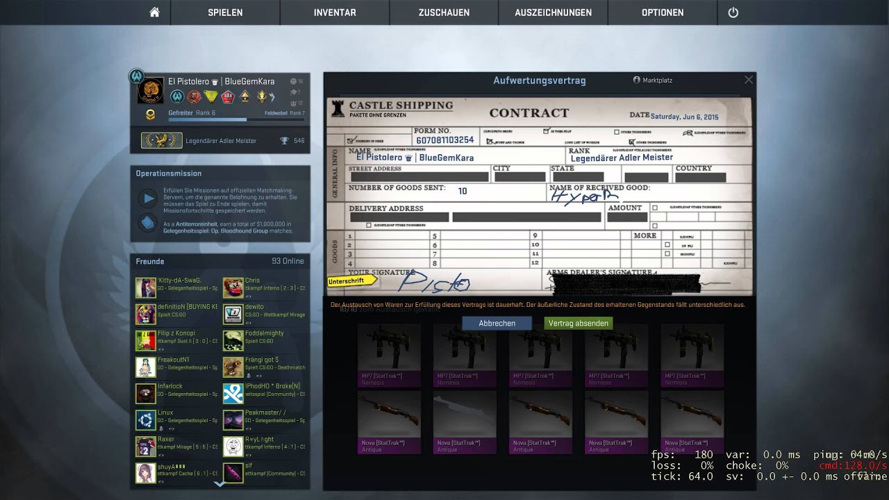 StatTrak Trade Up Weapon Contract, AK47 Aquamarine