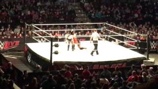 Alexa Bliss vs Becky Lynch WWE Smackdown Women's Title Match WWE Live Bossier City 1/7/17
