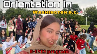 YES program Orientation in Washington D.C || Zaineb Iftikhar #america #exchangestudent 