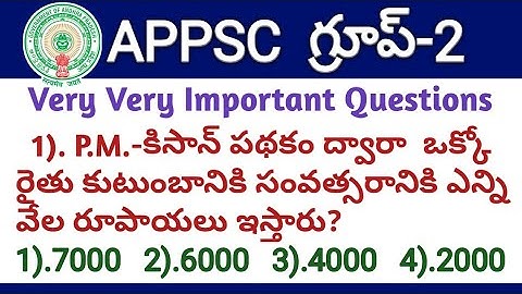 #APPSC Group2 Screening Test 2019 Model Question Paper, APPSC Group1, National Current Affairs 2019