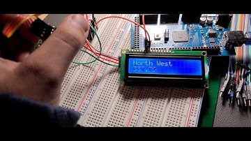 Arduino Mega 2560, LSM303 Compass, LCD Display