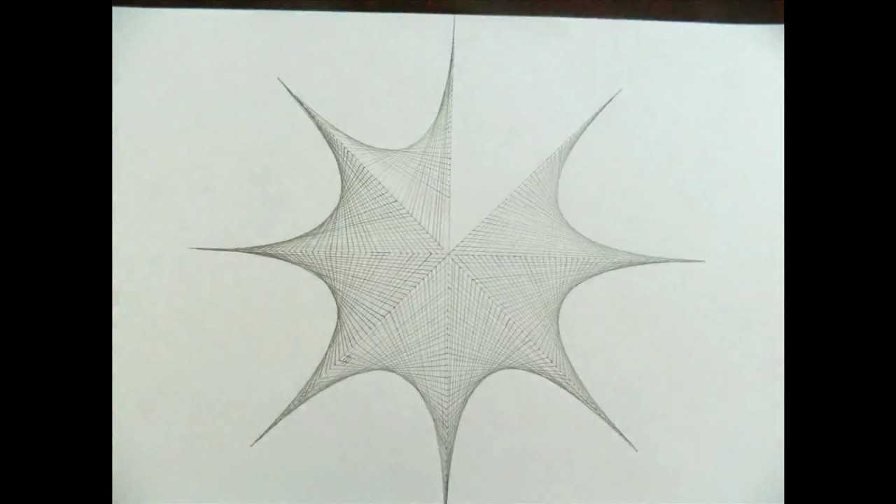 Line Design Art Activities : Parabolic line design youtube