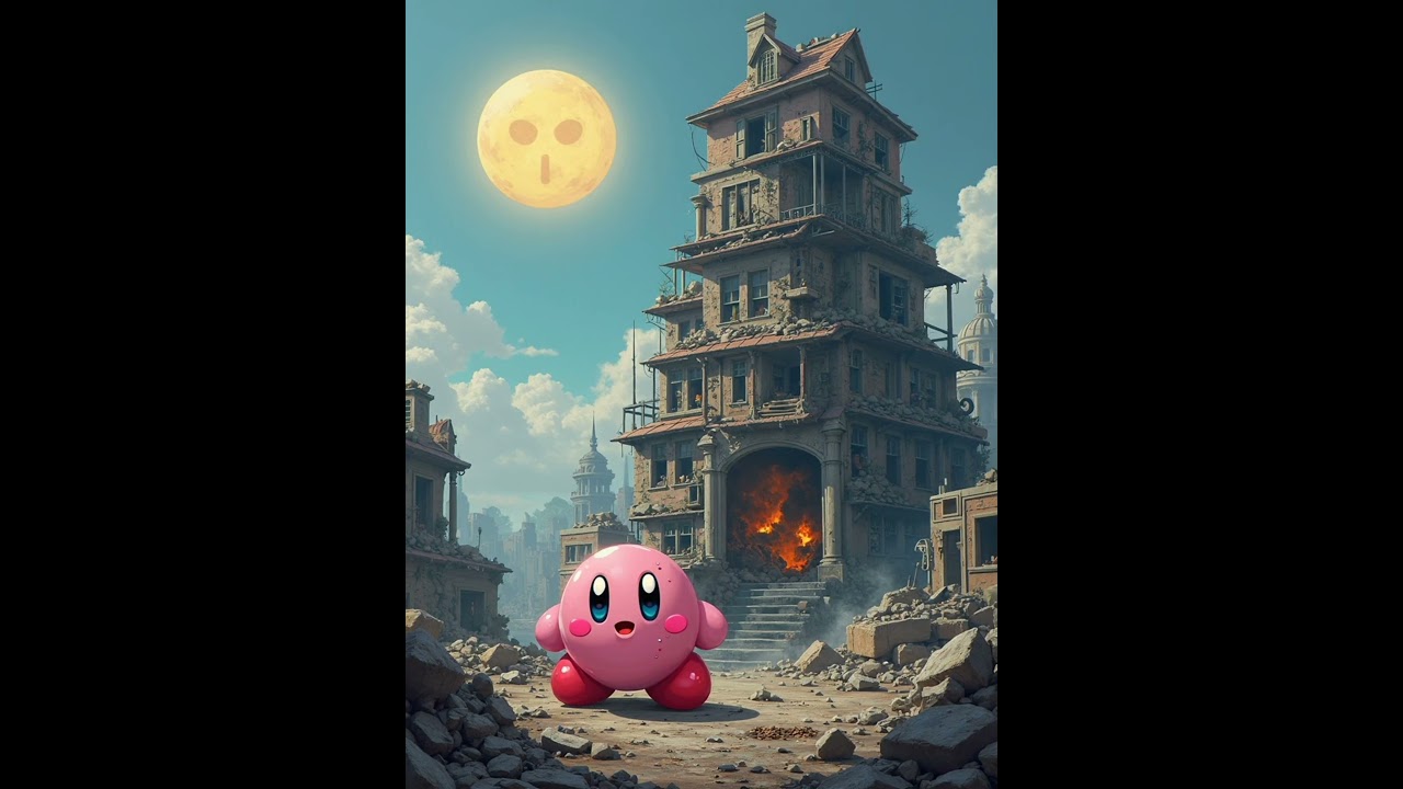 small kirby baby sad after war 