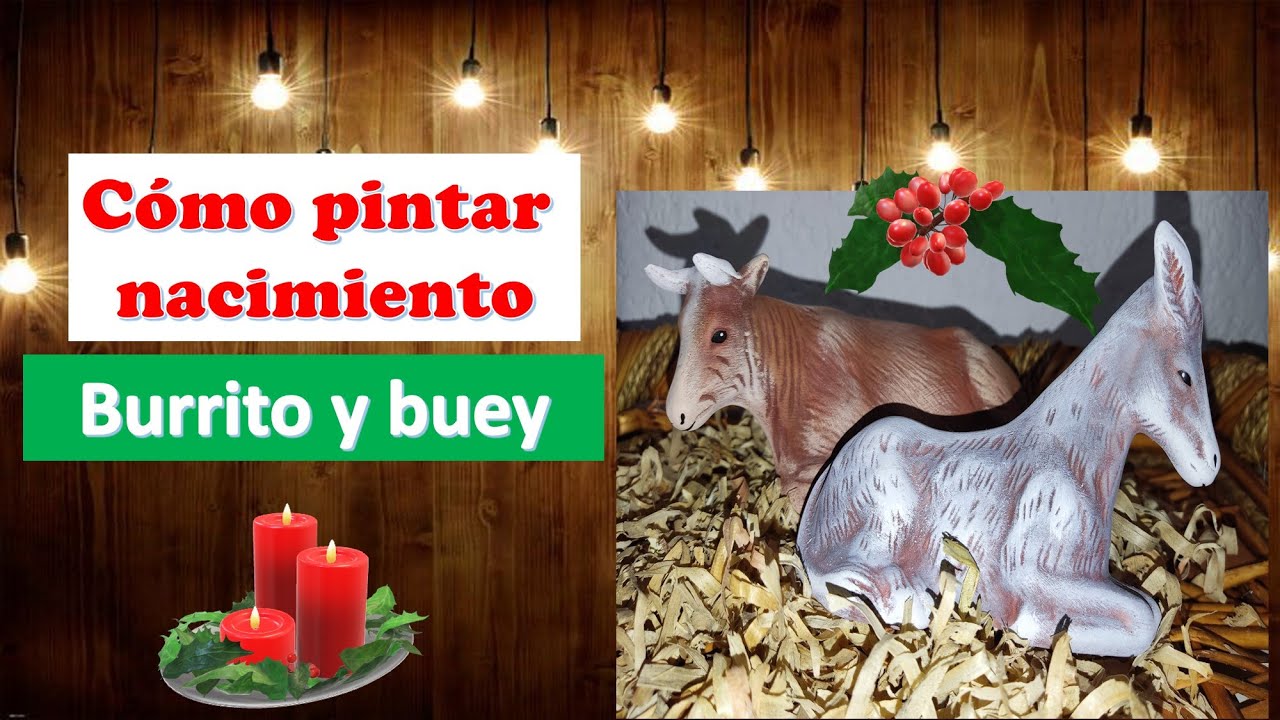 Cómo pintar nacimiento de cerámica/CERÁMICA NAVIDEÑA/Burro y Buey/Decorando con Yaz