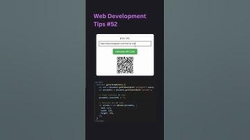 QR Code Generator using JS 🔥 #qrcode #webdevelopment #codingshorts