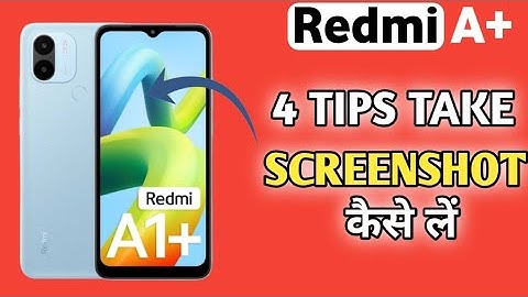 How To Take Screenshot in Redmi A1 Plus | Redmi A1 Plus Mai Long Screenshot Kaise Len
