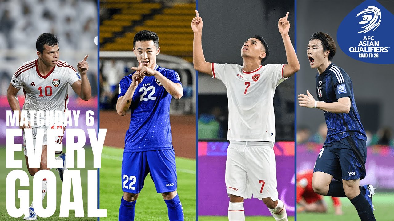⁣Marselino's brace and a 40-metre beauty | Every Goal – Matchday 6 | AFC Asian Qualifiers™ Road 