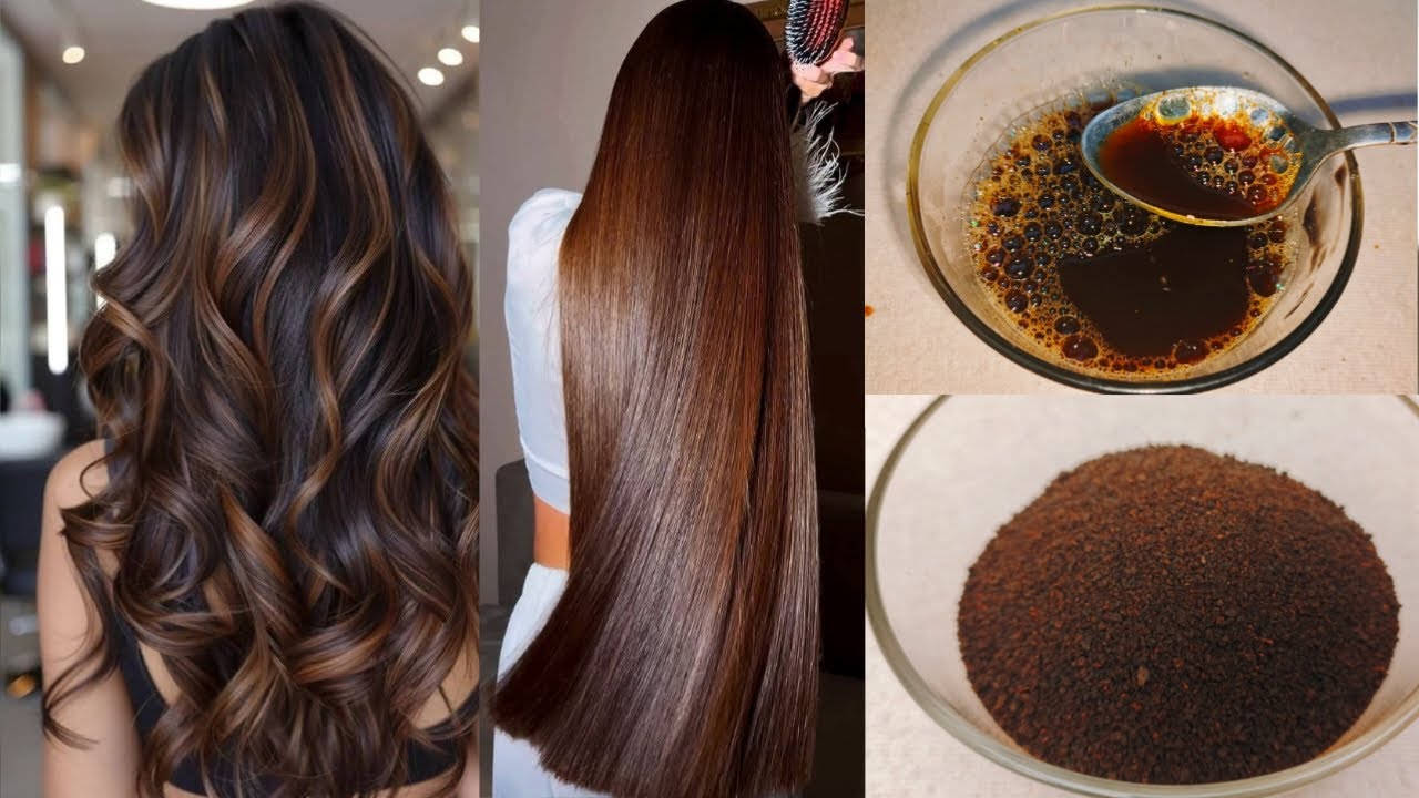🤩Mix 1 thing in black tea for dark brown hair dye and faster hair growth 🔥