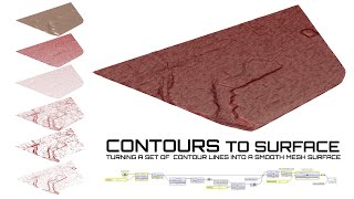 Contour lines from Survey or GIS to surface mesh Full Tutorial Rhino and Grasshopper
