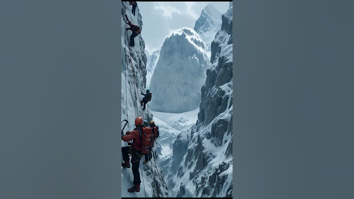 Climbers face sudden avalanche! 😳 #climbers #mountaincliff #avalanche  #snowycliff #winterclimbing