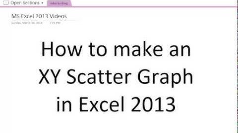 1 XY Scatter Graph in MS Excel 2013