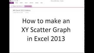 1 XY Scatter Graph in MS Excel 2013