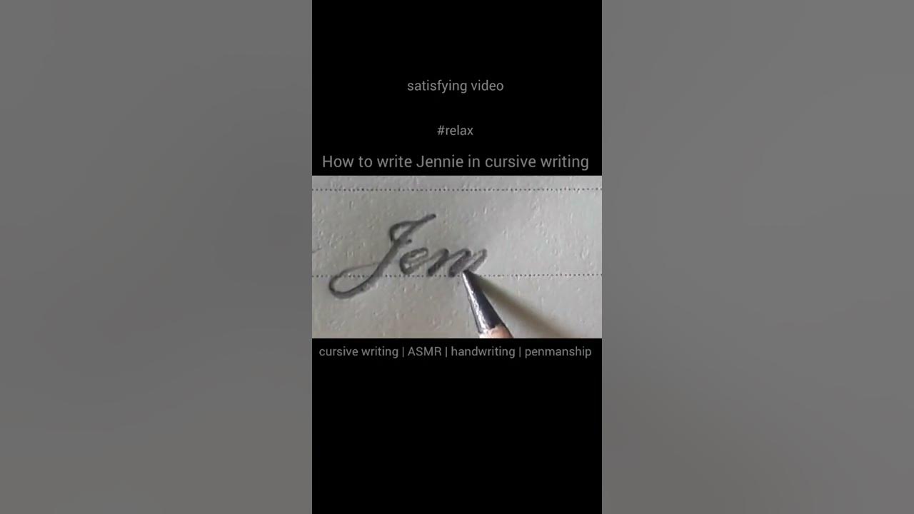 How to write Jennie in cursive writing @cursive penmanship - YouTube