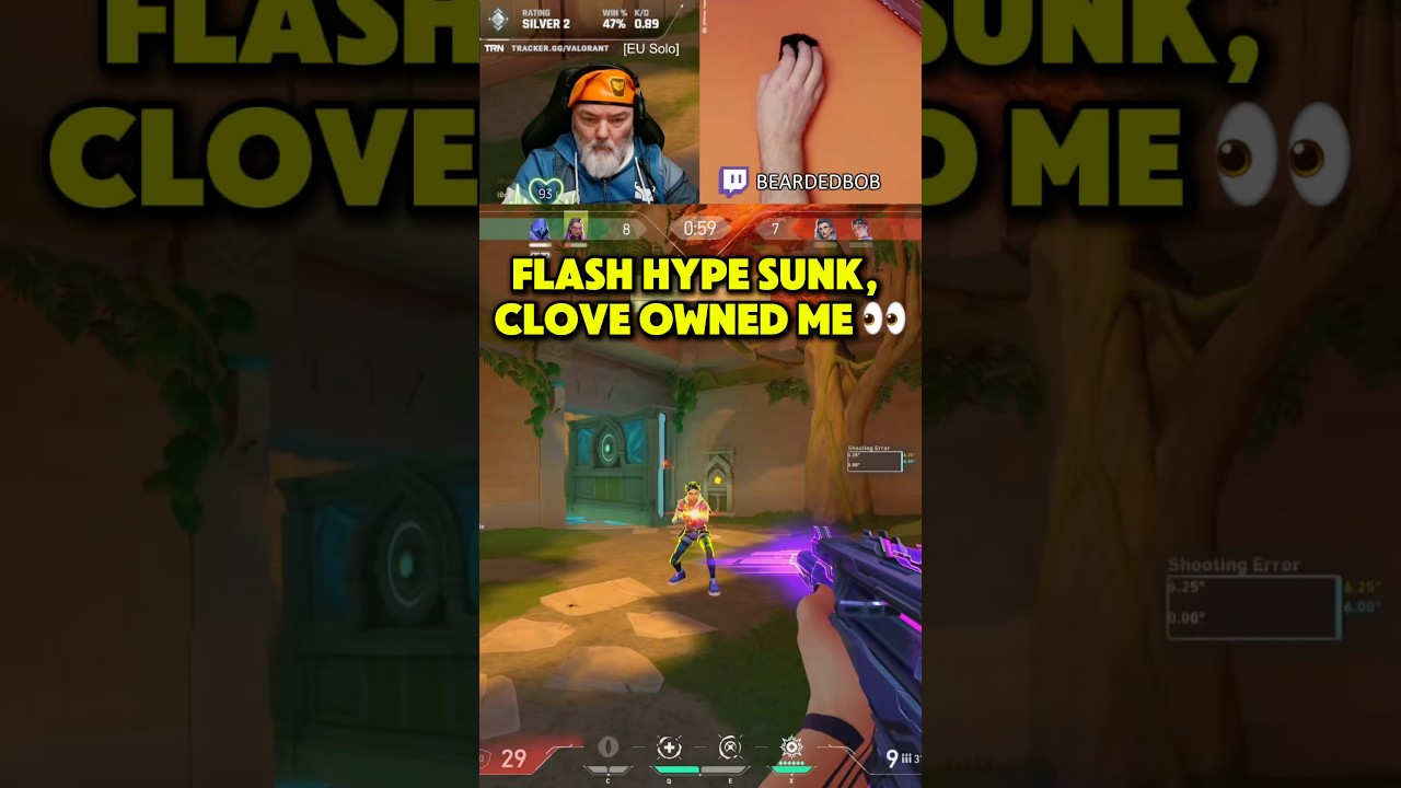 Flash Hype Sunk, Clove Owned Me! 😭 | Valorant Silver gameplay