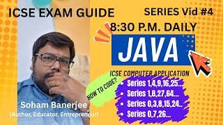 ICSE Computer Application || BlueJ Java Tutorials Series||  For Loops Series #3 || Soham Banerjee