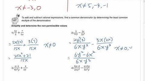 PC 11 6.3 - Add & Subtract Rational Expressions I