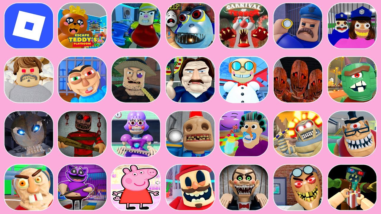 ROBLOX HARD MODE:TEDDY'S PLAYROOM,MR. NIGHTMARE,Mr.Phafpie's Hideout,EVIL GRANDPA,CATNAP PRISON....