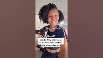 I accidentally deleted my bfs Fortnite account then this happened 😰